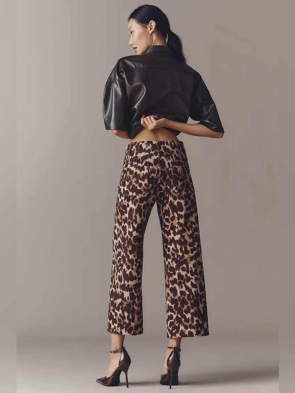NWT Anthropologie Maeve The Colette Cropped Wide-Leg Trousers Ponte Edition - Picture 2 of 8